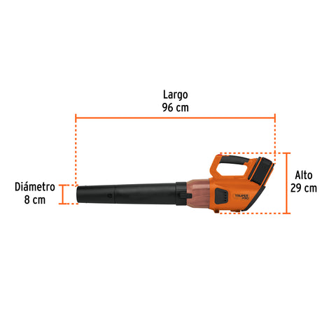 Sopladora inalámbrica 40V, 2 baterías 2Ah, 1 carg.dual, PRO | SOPLI-40A | 103303