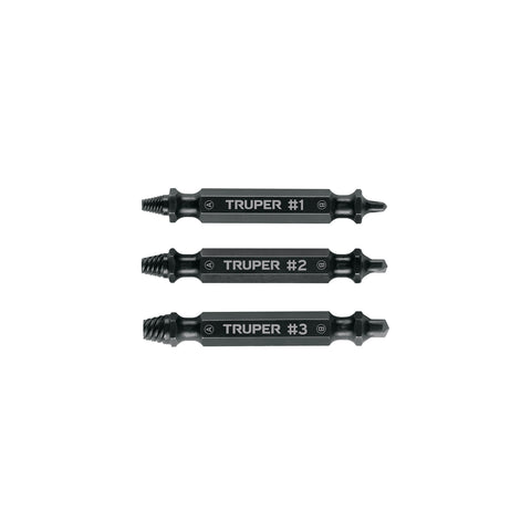 Blíster con 3 puntas extractoras de tornillos, Truper | PUNE-3 | 103311