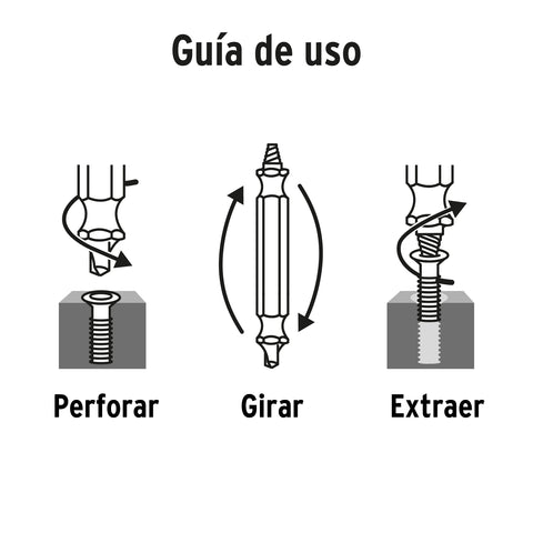 Blíster con 3 puntas extractoras de tornillos, Truper | PUNE-3 | 103311