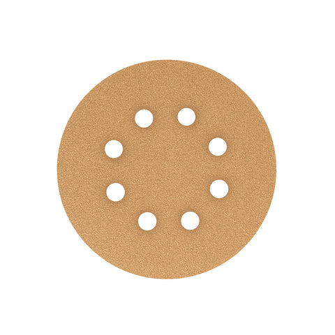Paquete c/5 discos de lija 5' grano 100, 8 perforaciones | DIRO-510 | 103312
