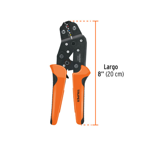 Pinza de crimpado para terminales, Truper | PCT-8 | 103329