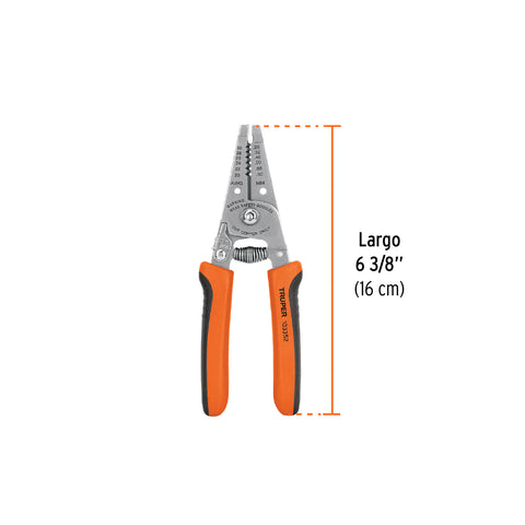 Pinza 6' pela cables, 30 a 20 AWG, TRUPER | PE-CA-62 | 103352