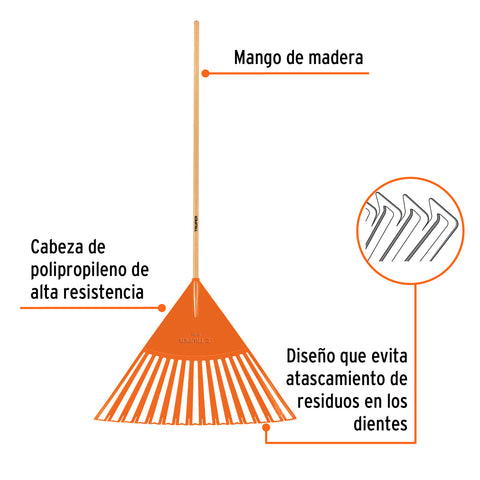 Escoba para alto volumen de hojas, Truper | EP-30X | 103367