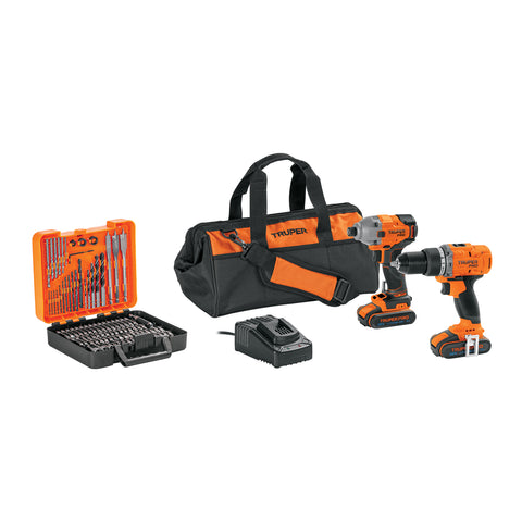 Combo rotomartillo/destornillador impacto, 20V, TRUPER PRO | COMBO-20A2 | 103392