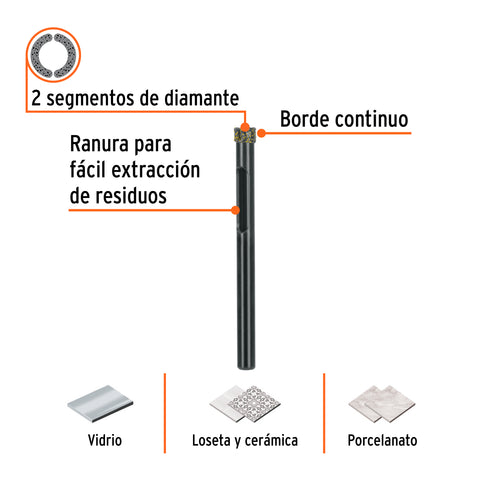 Broca diamantada 1/4' (6 mm), TRUPER | BD-6 | 103432