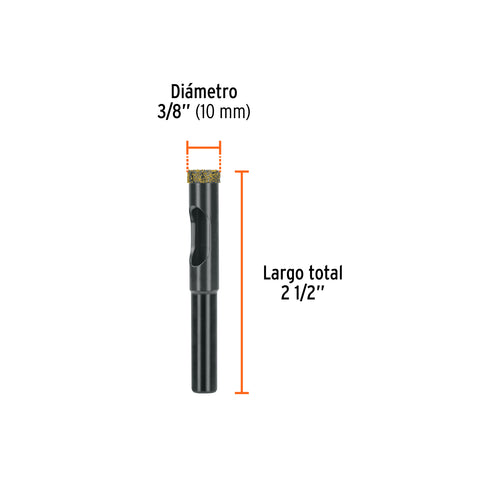 Broca diamantada 3/8' (10 mm), TRUPER | BD-10 | 103434