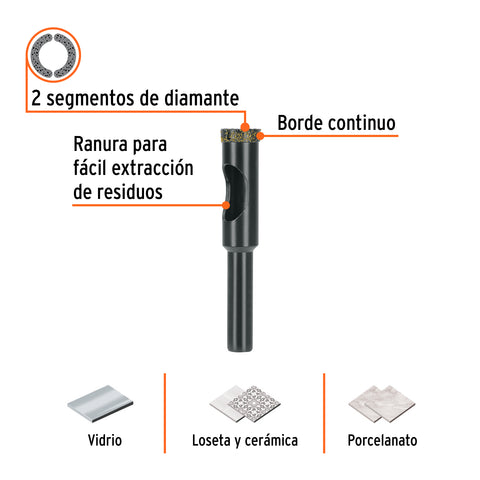 Broca diamantada 1/2' (13 mm), TRUPER | BD-12 | 103435
