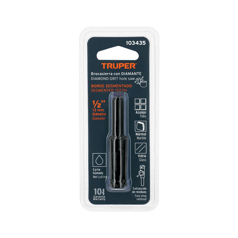 Broca diamantada 1/2' (13 mm), TRUPER | BD-12 | 103435