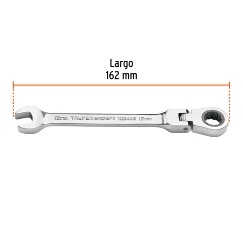 Llave combinada con matraca 12 mm flexible, Expert | LL-2012MXF | 103446