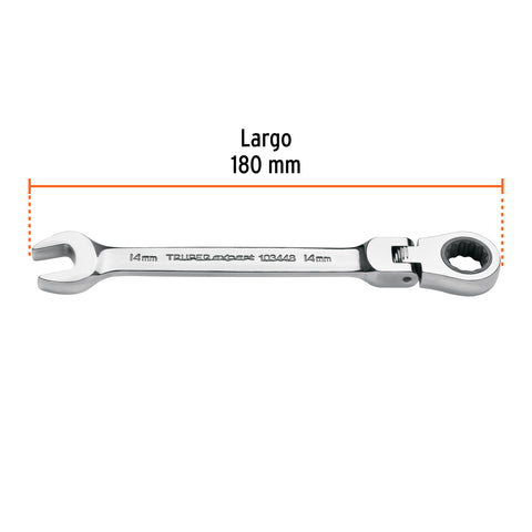 Llave combinada con matraca 14 mm flexible, Expert | LL-2014MXF | 103448