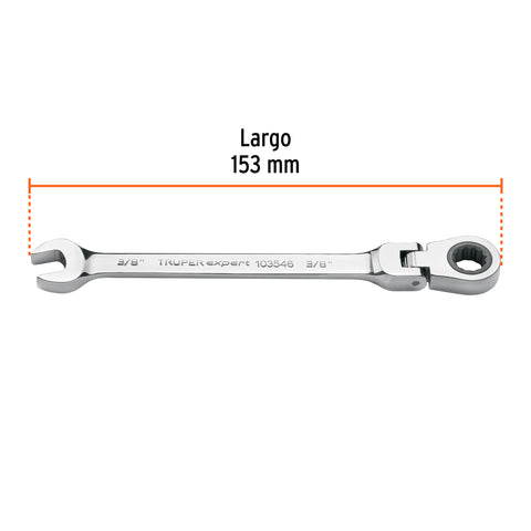 Llave combinada con matraca 3/8' flexible, Expert | LL-2012XF | 103546