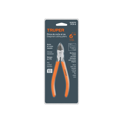 Pinza de corte al ras 6' mango de PVC, Truper | PCR-6 | 103570