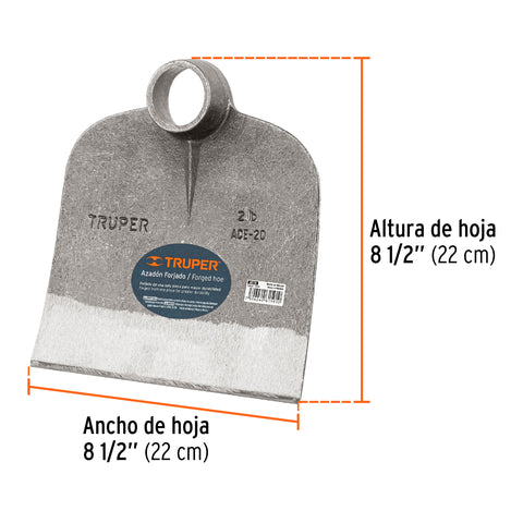 Azadón Centroamericano 2.0 lb, sin mango, TRUPER | ACE-20 | 10359