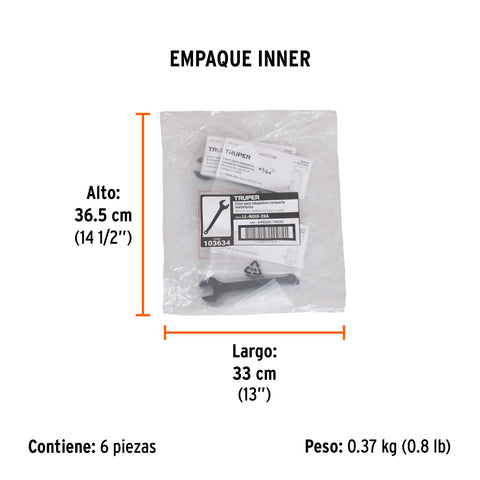 Juego de llaves para ROUI-20A, Truper | LL-ROUI-20A | 103634