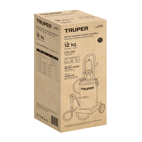 Bomba Inyectora Neumática de grasa, 12 Kg, Truper | BOMIN-12N | 103645