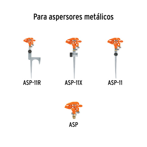 Estaca metálica universal 8' dos vías, para aspersor, TRUPER | EST-8 | 10366