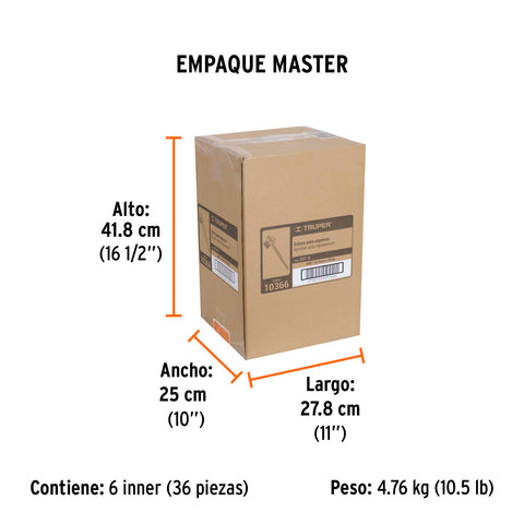 Estaca metálica universal 8' dos vías, para aspersor, TRUPER | EST-8 | 10366