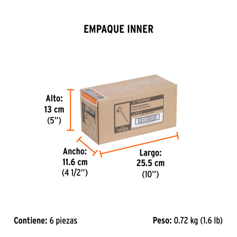 Estaca metálica universal 8' dos vías, para aspersor, TRUPER | EST-8 | 10366