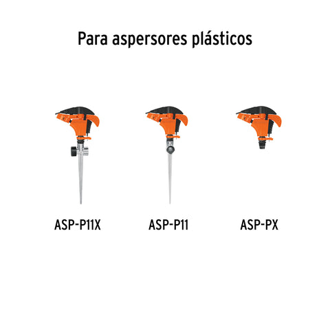 Estaca metálica universal 8' dos vías, para aspersor, TRUPER | EST-8 | 10366