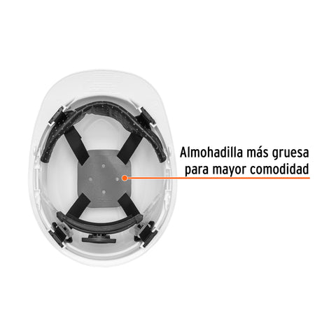 Casco de seguridad, ajuste de matraca, blanco, Truper | CAS-B | 10370