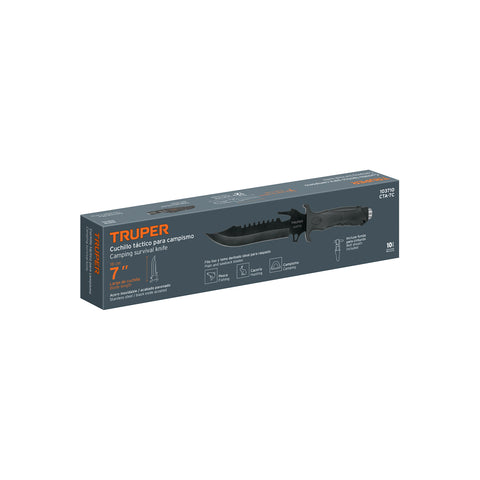 Cuchillo táctico para campismo 7', TRUPER | CTA- 7C | 103710