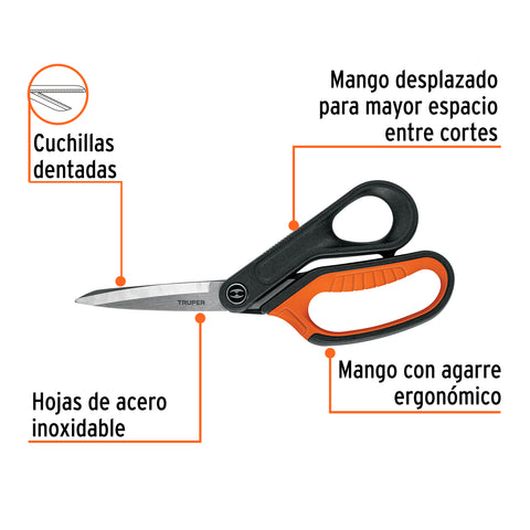 Tijera 8' multiusos de acero inox, profesional, EXPERT | TIMU-8X | 103713