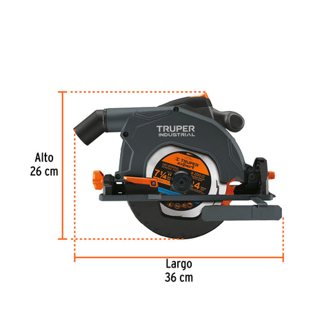 Sierra circular 7-1/4' 1900W, TRUPER INDUSTRIAL | SICI-7-1/4N5 | 103740