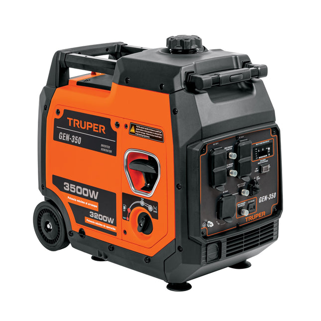 Generador inversor silencioso 3 kW, encendido manual, TRUPER (GEN-350)