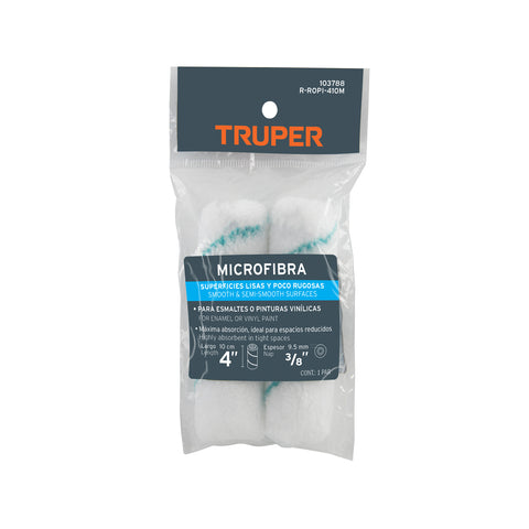 Bolsa c/2 felpas p/mini rodillo de microfibra 4'x3/8',TRUPER | R-ROPI-410M | 103788