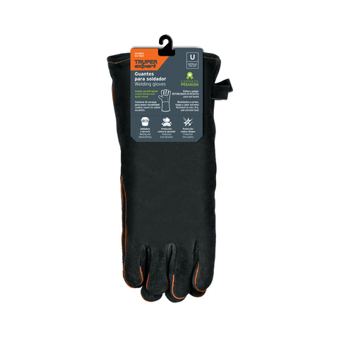 Guantes negros reforzados para soldador, TRUPER EXPERT | GU-520 | 103804