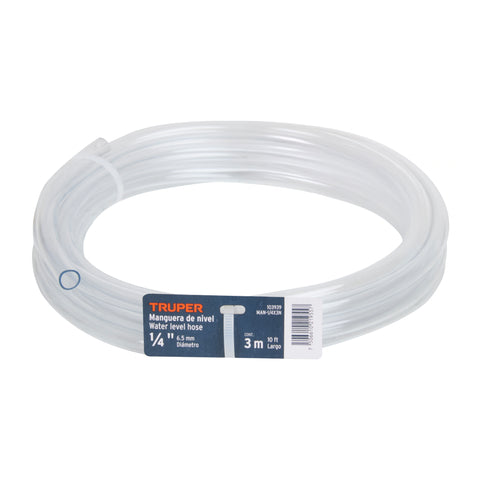 Manguera de Nivel, 1/4', rollo de 3m, TRUPER | MAN-1/4X3N | 103939