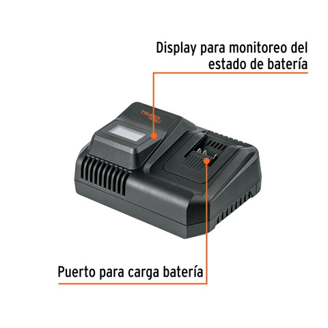 Cargador rápido de baterías de ion litio 20V, TRUPER MAX | MAX-CA3 | 104018