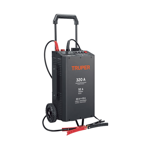 Cargador de baterías 320 A con arrancador, 12V y 24V, TRUPER | CARBA-320 | 104021