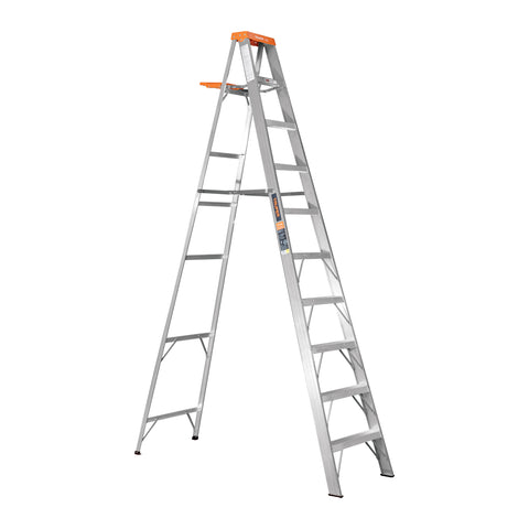 Escalera de tijera tipo II 9 peldaños y bandeja, Truper | EST-29 | 10436