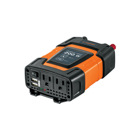 Inversor de corriente de 200 W con puertos USB, Truper | INCO-200 | 10448