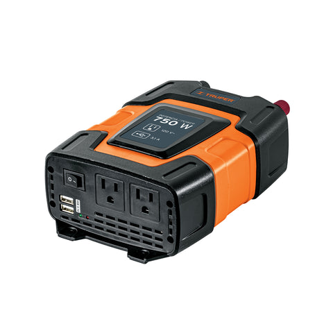 Inversor de corriente de 750 W con puertos USB, Truper | INCO-750 | 10490