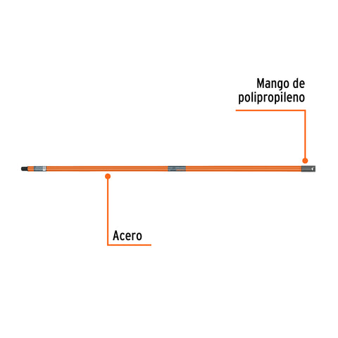 Extensión de acero para rodillo, 1.2 m, TRUPER | EXTM-12 | 10547