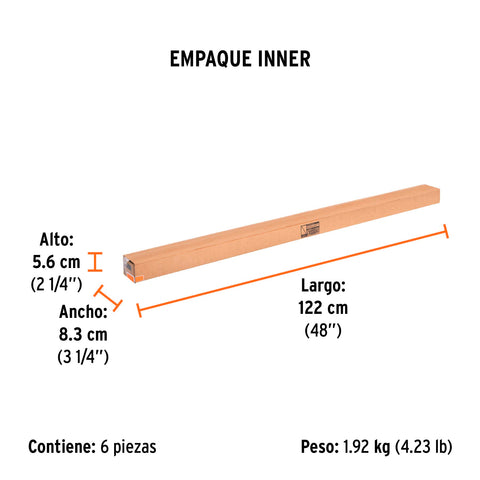 Extensión de acero para rodillo, 1.2 m, TRUPER | EXTM-12 | 10547