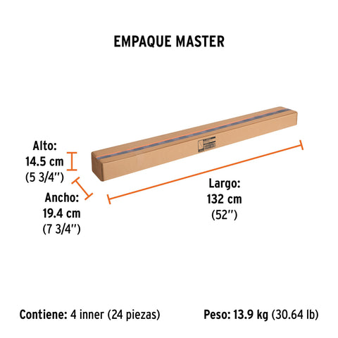Extensión de acero para rodillo, 2.4 m, TRUPER | EXTM-24 | 10548