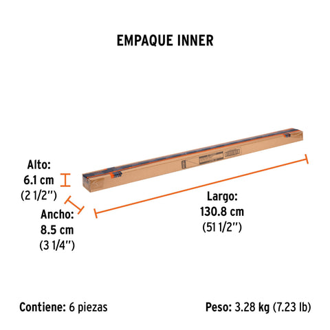 Extensión de acero para rodillo, 2.4 m, TRUPER | EXTM-24 | 10548