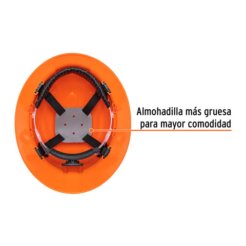 Casco de seguridad ala ancha, naranja, Truper | CAS-NX | 10564