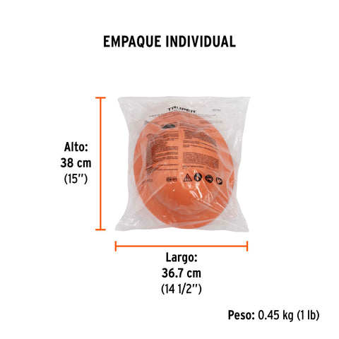 Casco de seguridad ala ancha, naranja, Truper | CAS-NX | 10564