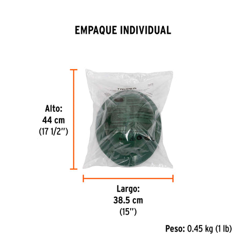 Casco de seguridad ala ancha, verde, Truper | CAS-VX | 10572
