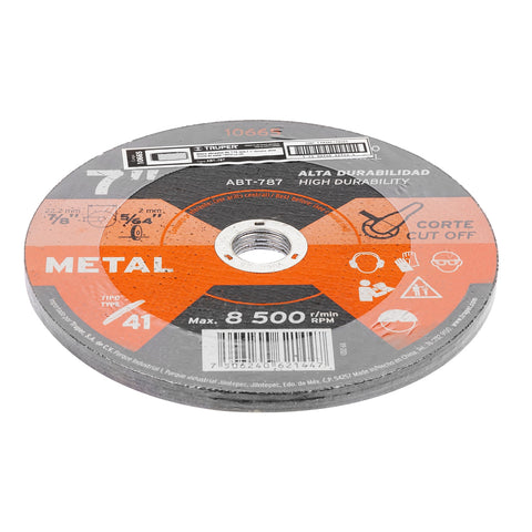 Disco de 7' para corte de metal, tipo 41, Truper | ABT-787 | 10665