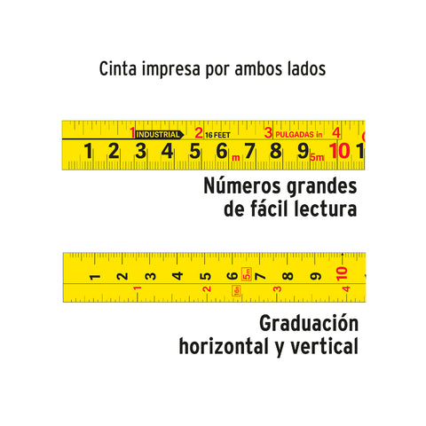 Flexómetro Auto-Lock contra impactos 3 m cinta 16 mm, Truper | FA-3M | 10746