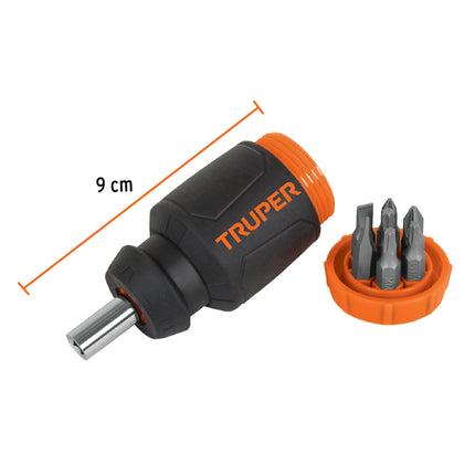 Desarmador tipo trompo con 7 puntas, Truper | DTROM-7 | 10751