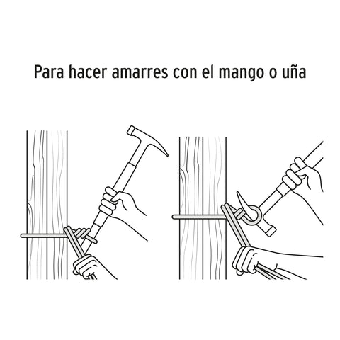 Martillo tubular para cimbra 16 oz uña recta, mango acero | MCIM-16 | 10754