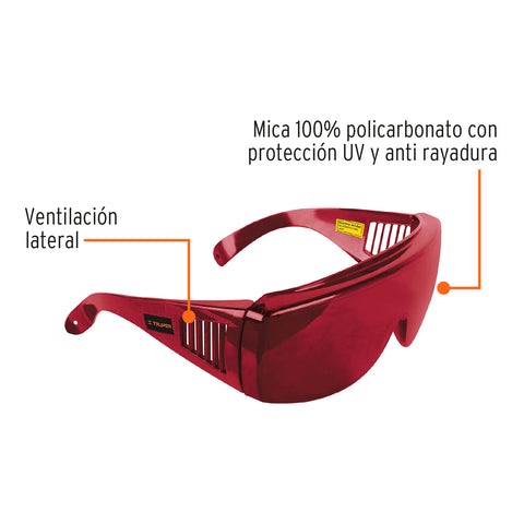 Lentes de seguridad para láser rojo, Truper | LEN-NL | 10757