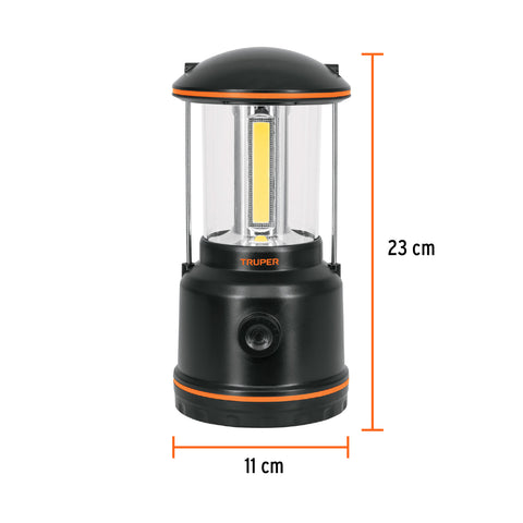 Linterna de LED para campamento, tipo farol, de Pilas 3 D | LACA-3D | 10760