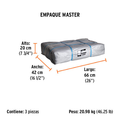 Lona de polietileno reforzada 6 x 6 m, gris, 180g/m2, TRUPER | LT-66 | 10777